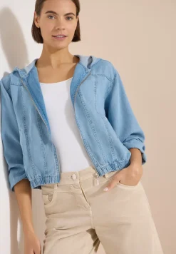 Blouson en denim avec fermeture zip