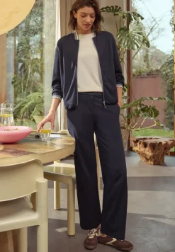 Blouson en jersey avec détails en contraste de boutons