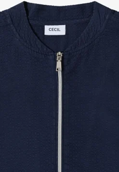 Blouson en seersucker à fermeture zip