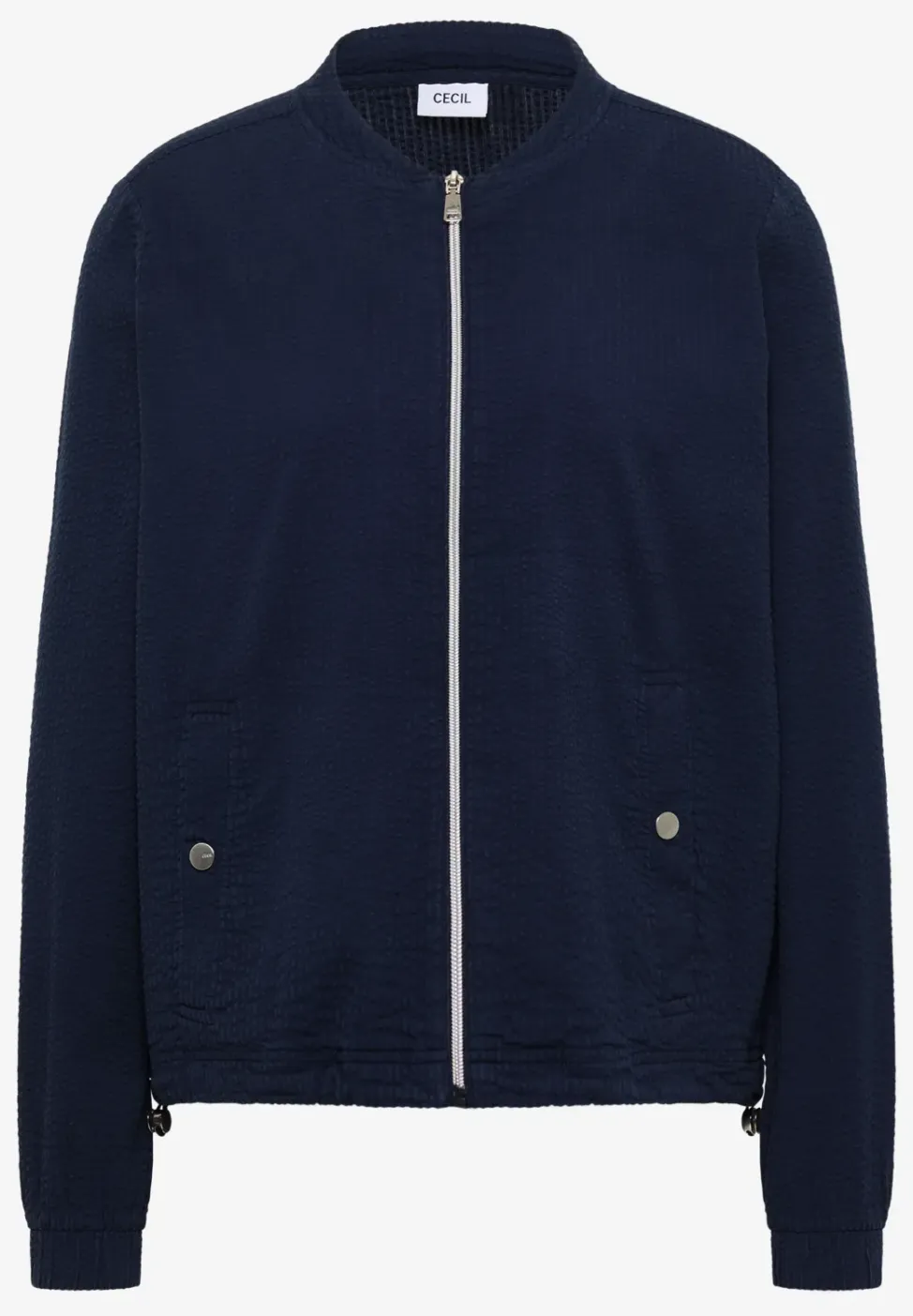 Blouson en seersucker à fermeture zip