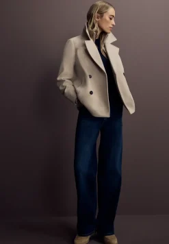 Caban aspect laine avec gilet amovible