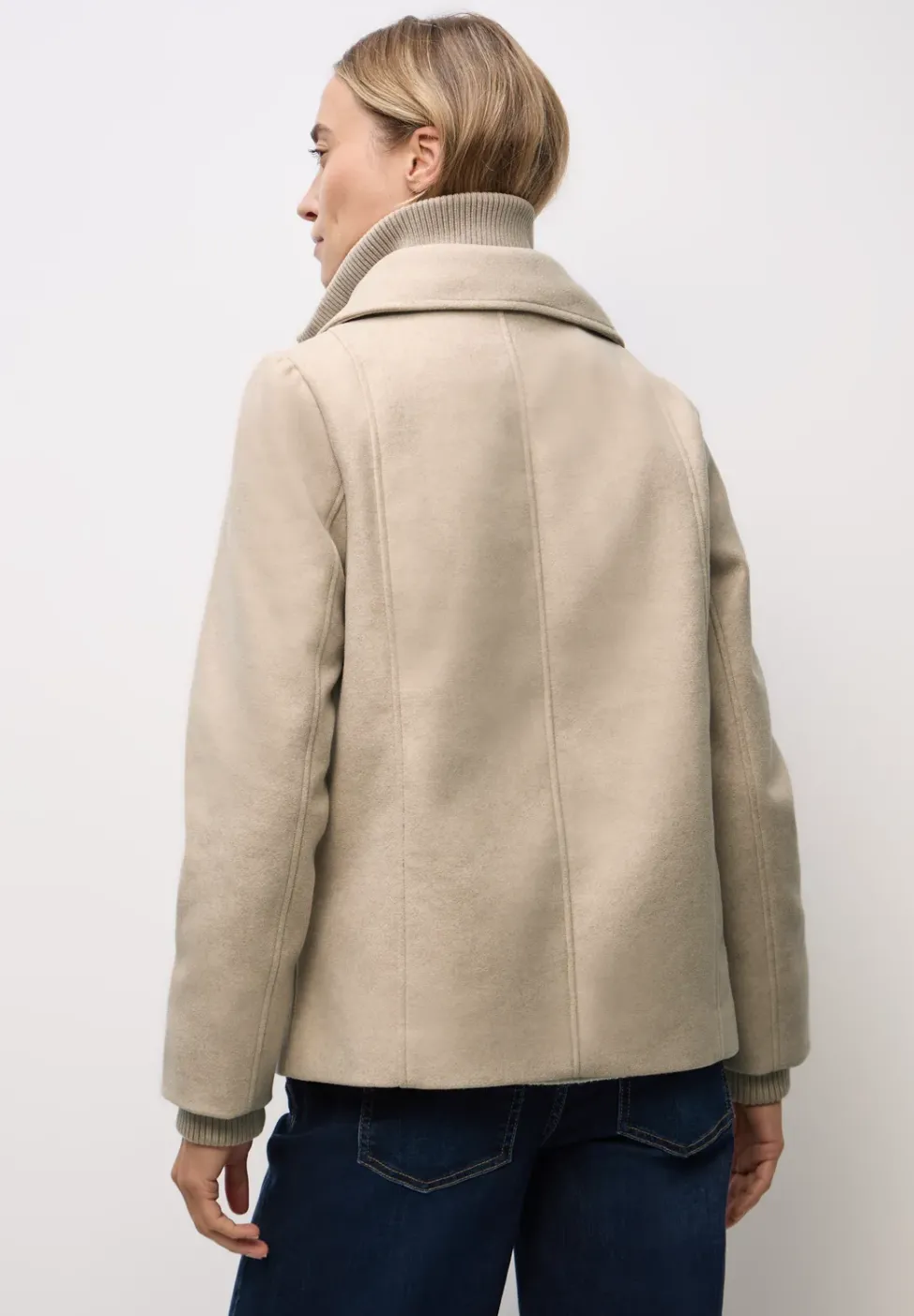 Caban aspect laine avec gilet amovible