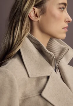 Caban aspect laine avec gilet amovible