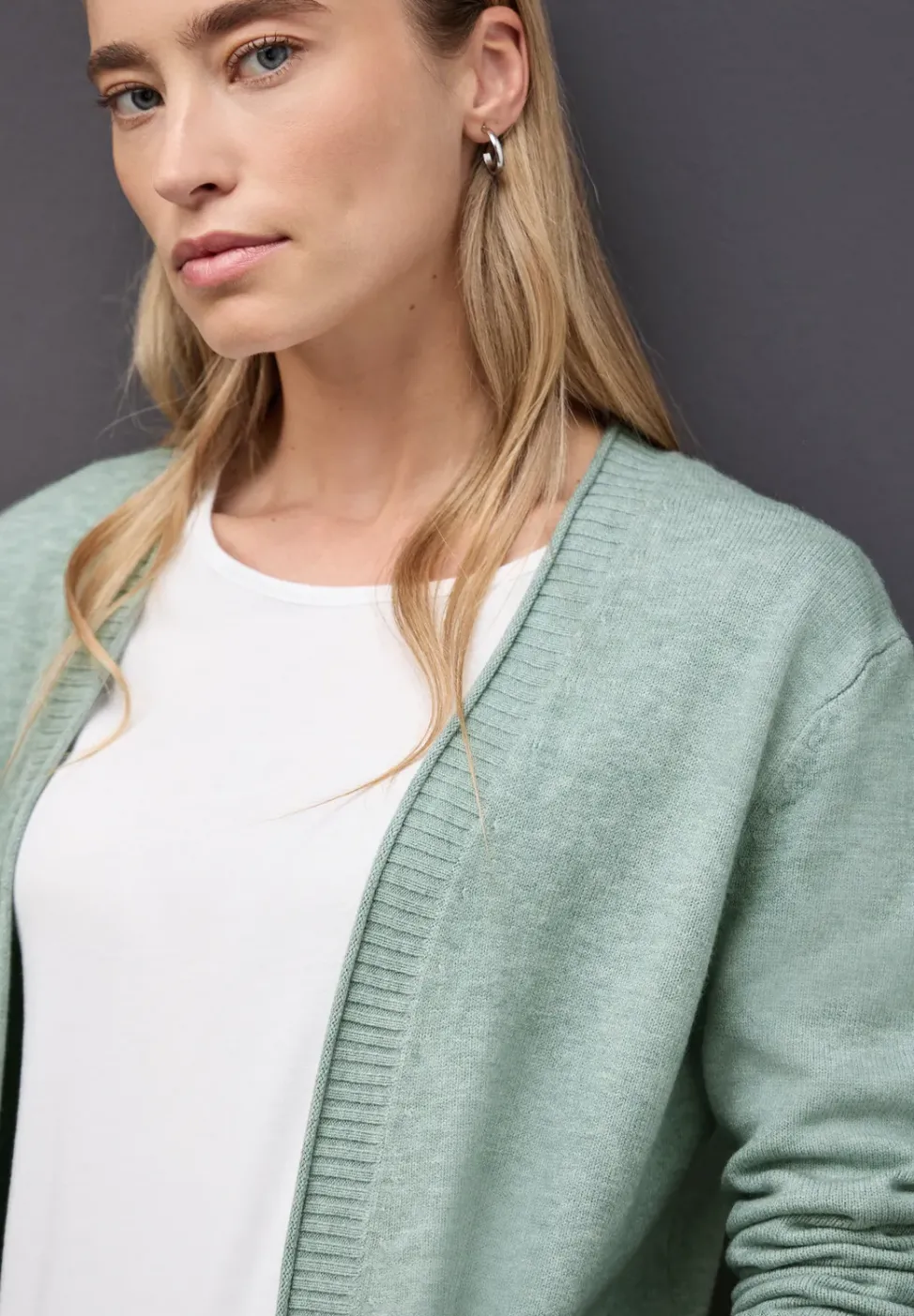 Cardigan avec bord roulé