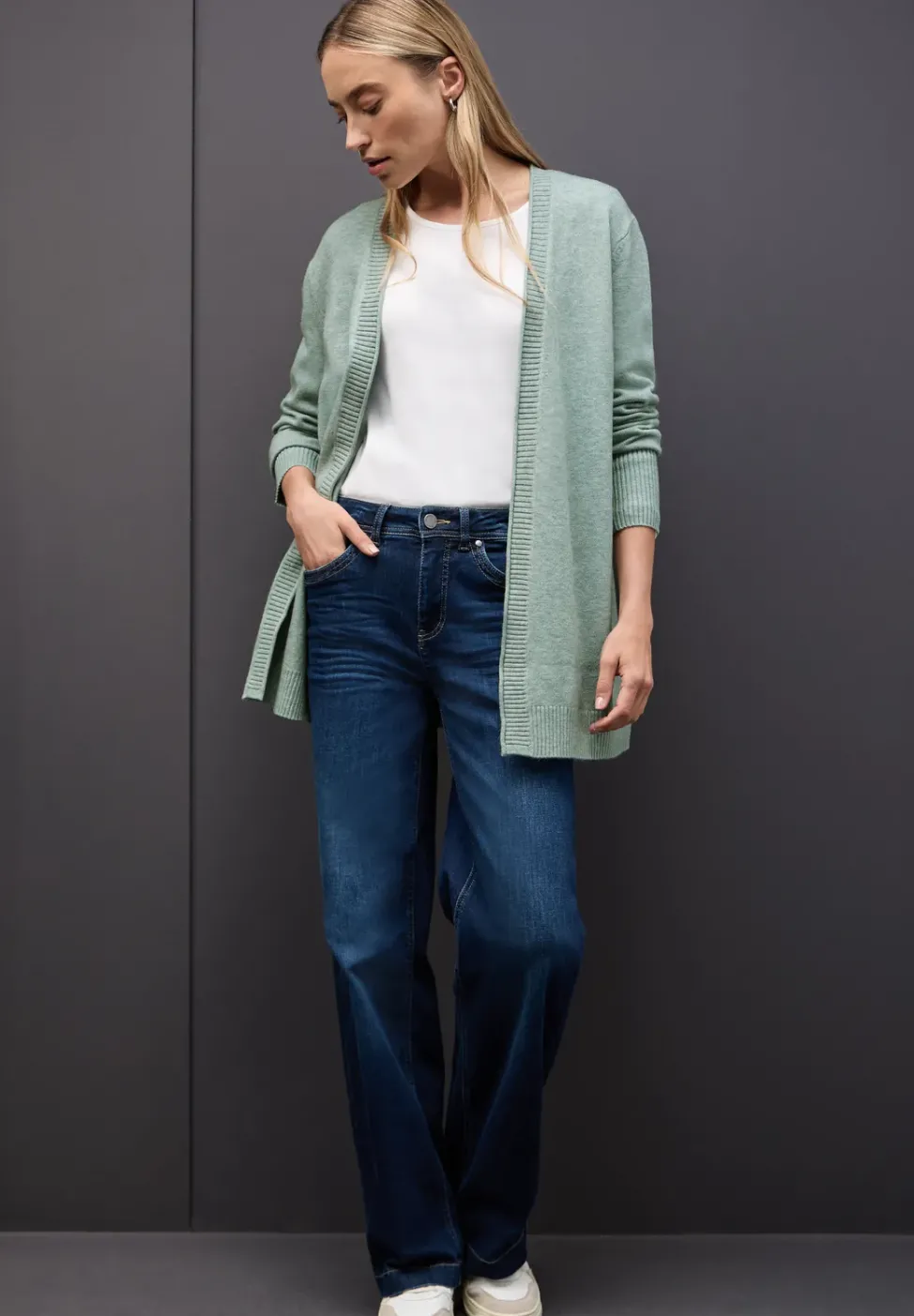 Cardigan avec bord roulé