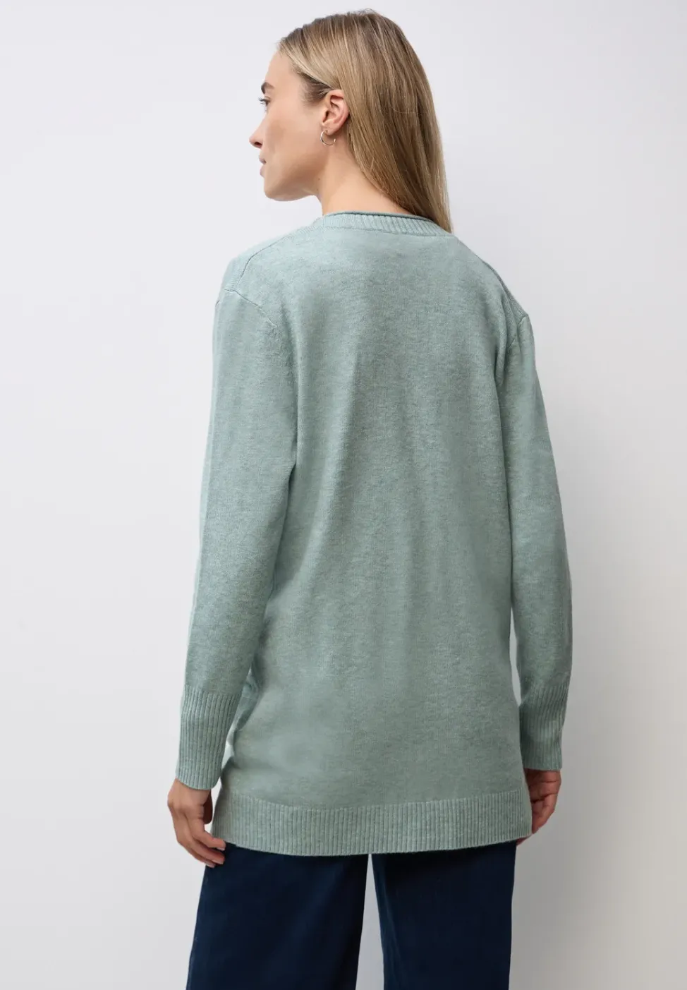 Cardigan avec bord roulé