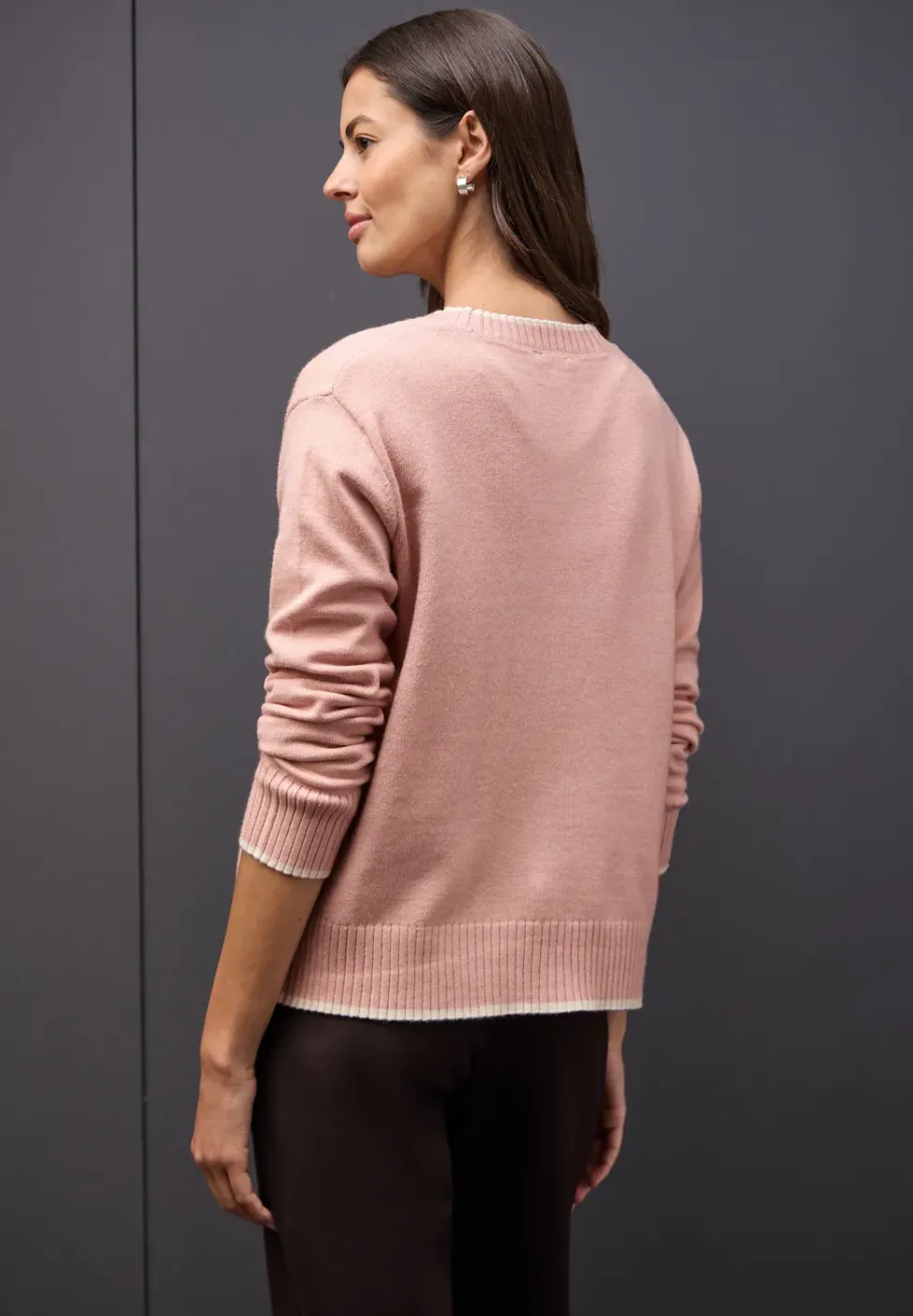 Cardigan avec détails contrastés