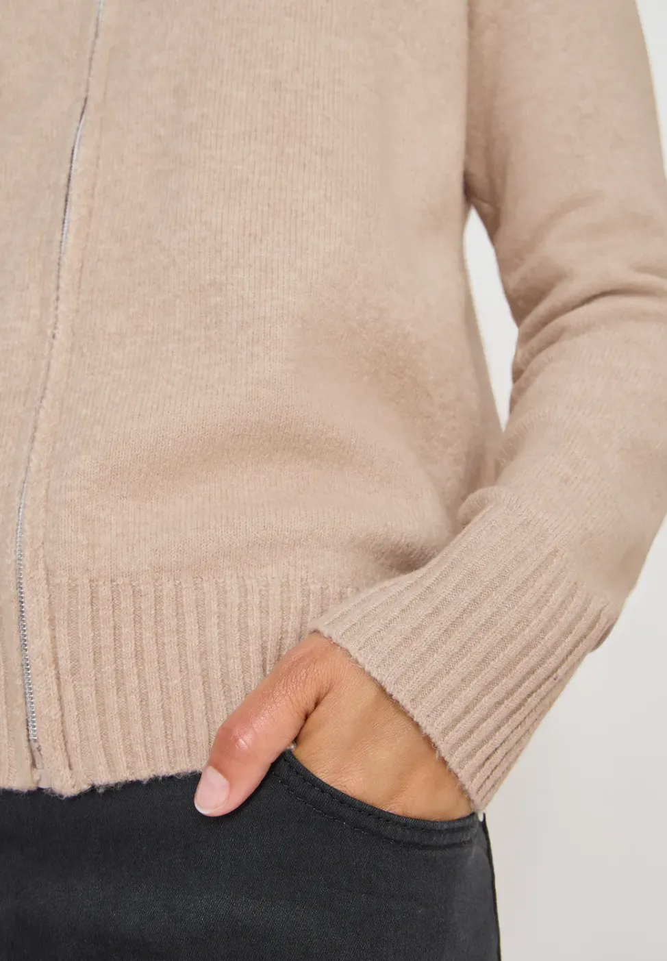 Cardigan avec fermeture éclair