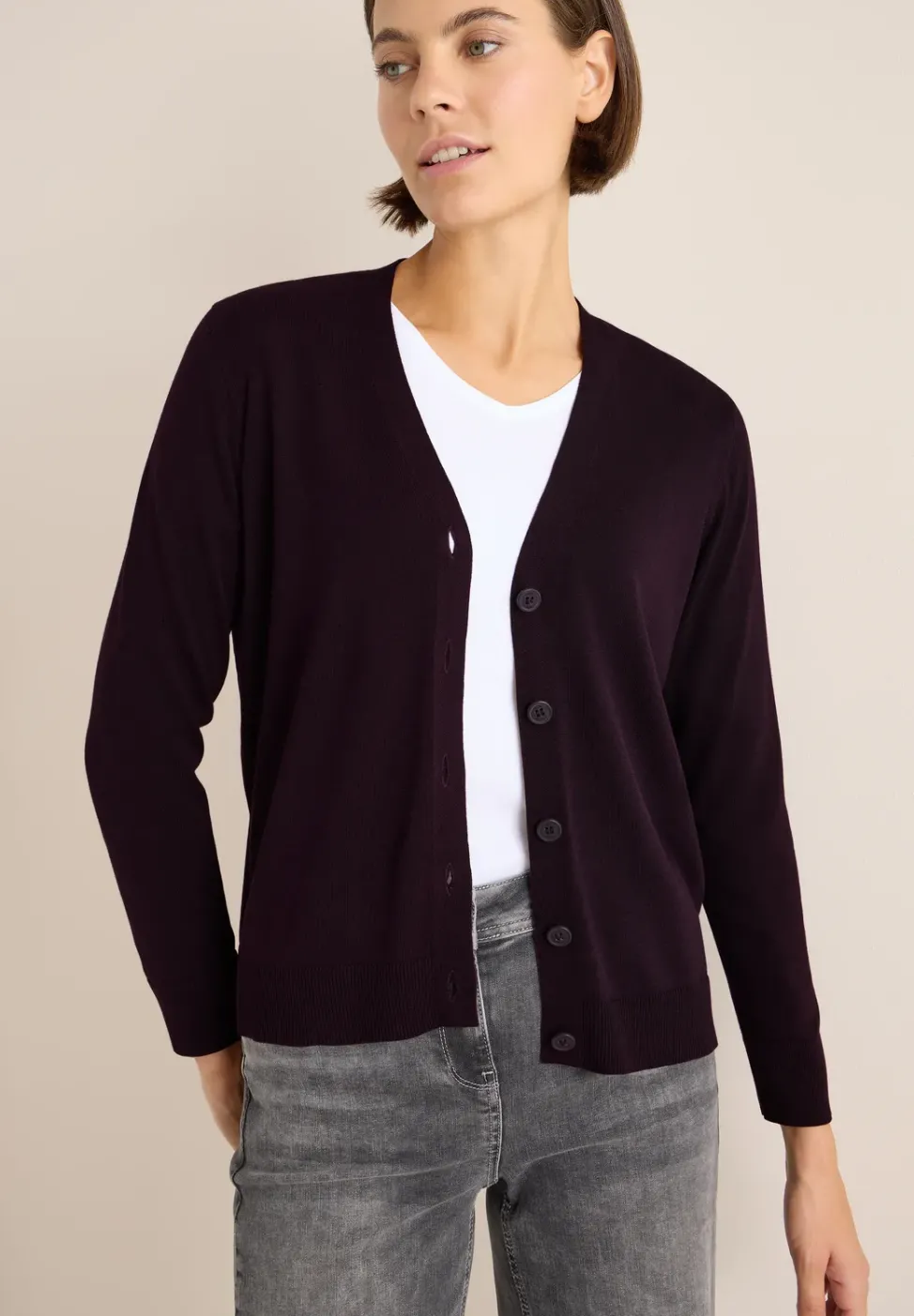 Cardigan col en V