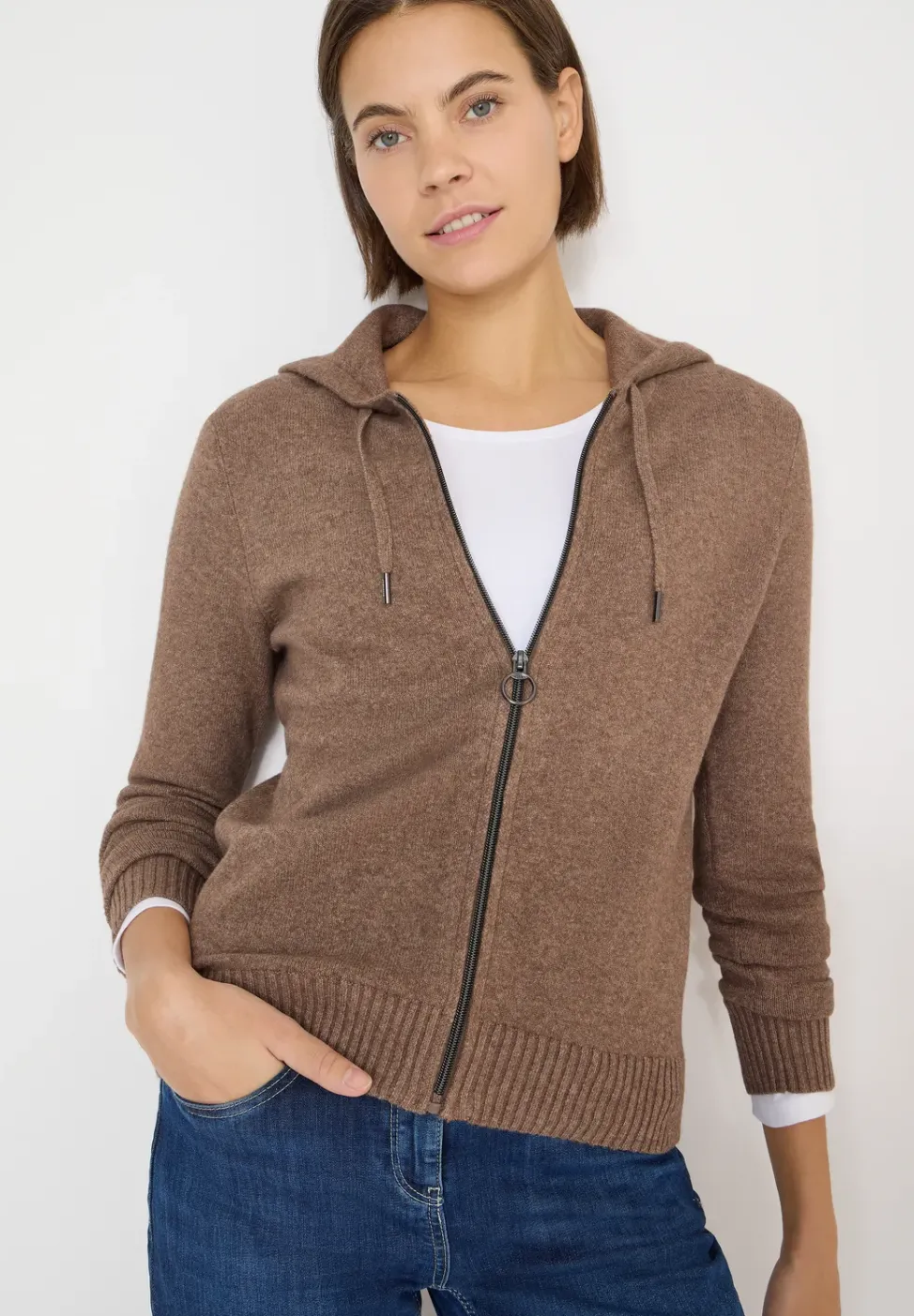 Cardigan cosy avec hoodie