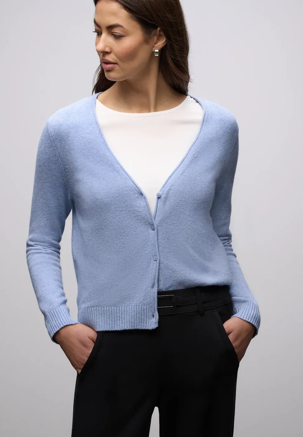 Cardigan douillet à col en V