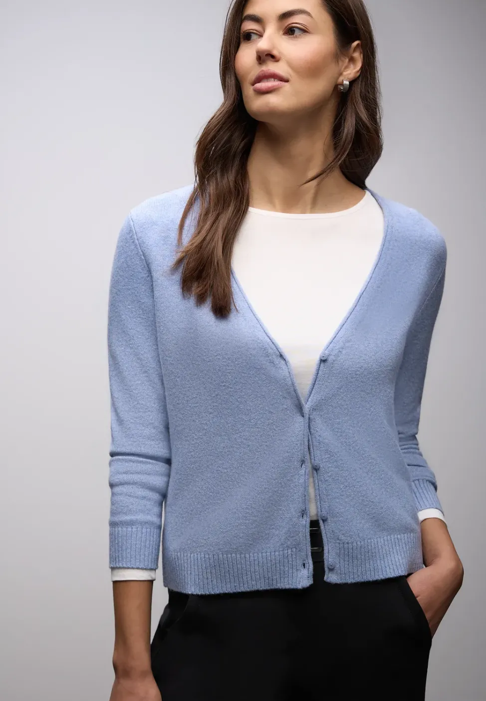 Cardigan douillet à col en V