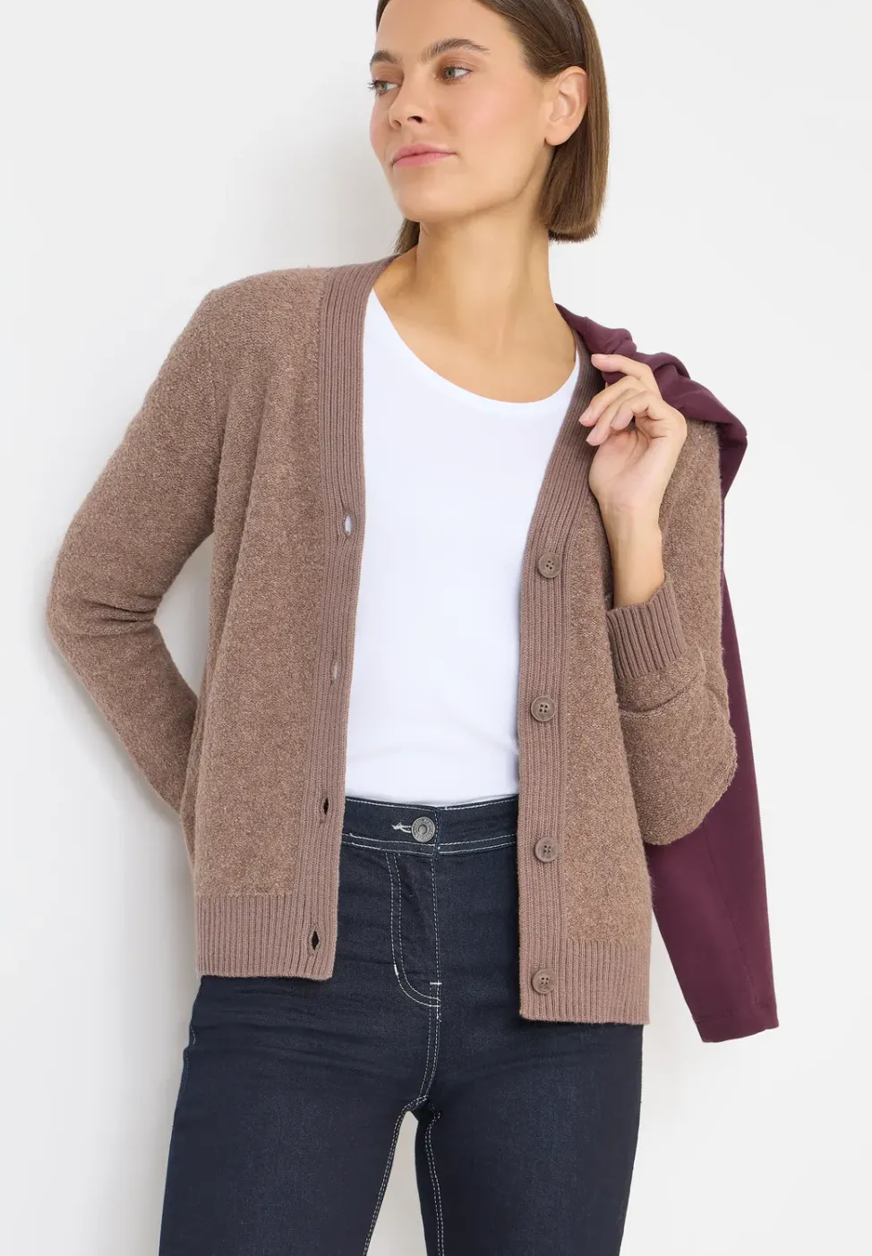 Cardigan en bouclette doux