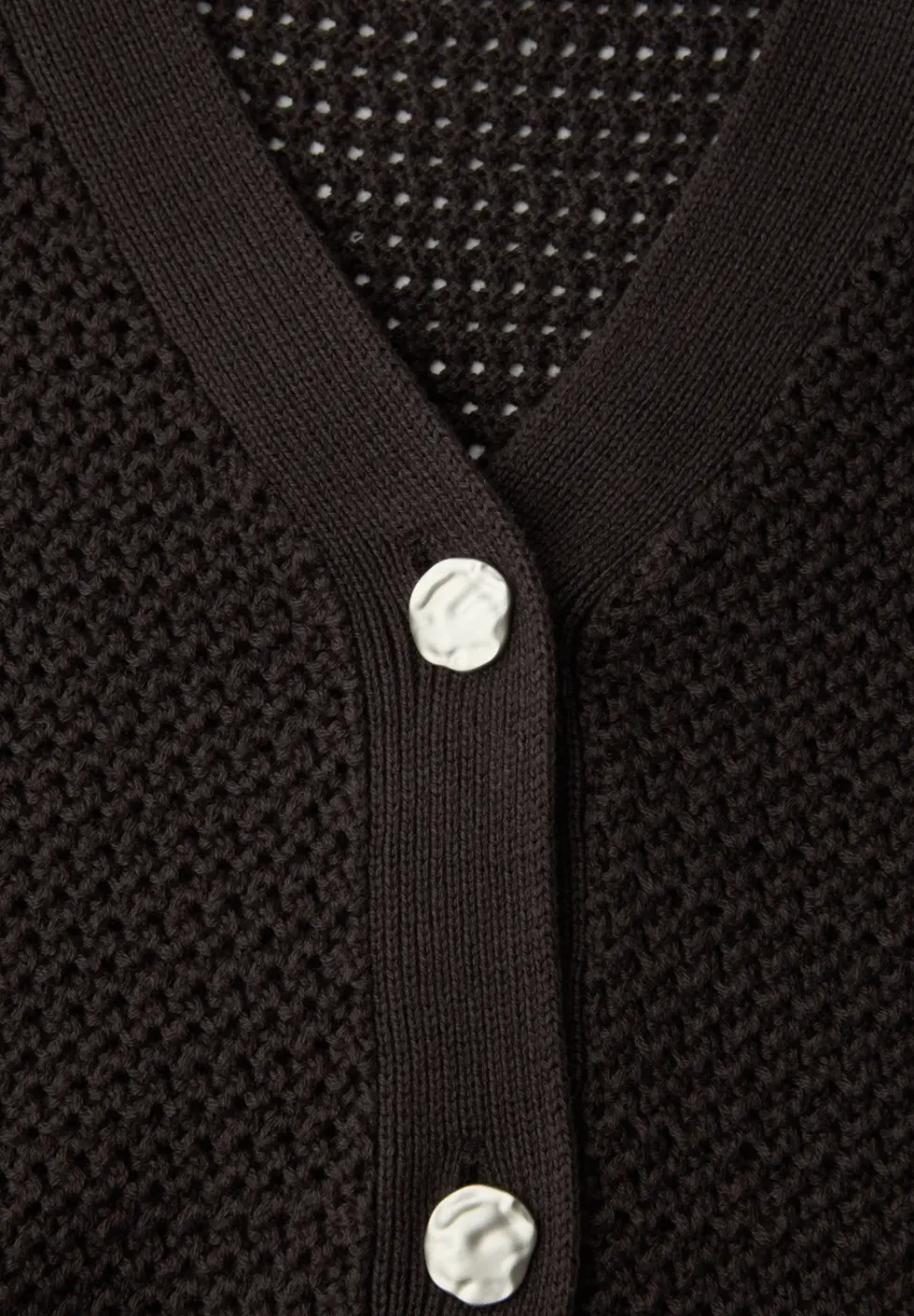 Cardigan à manches courtes avec col en V et structure