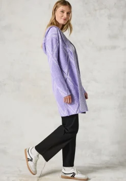 Cardigan ouvert avec capuche