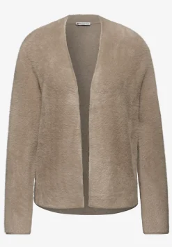 Cardigan ouvert en fil de plume
