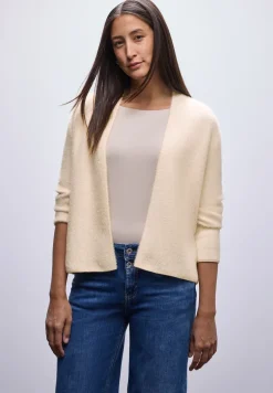 Cardigan ouvert en fil de plume