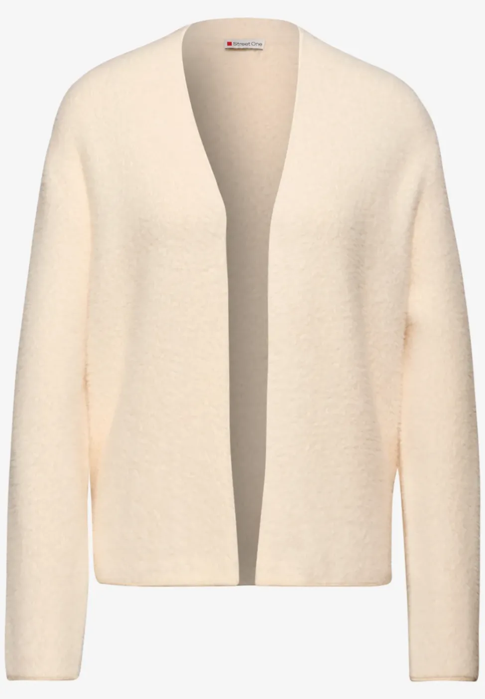 Cardigan ouvert en fil de plume