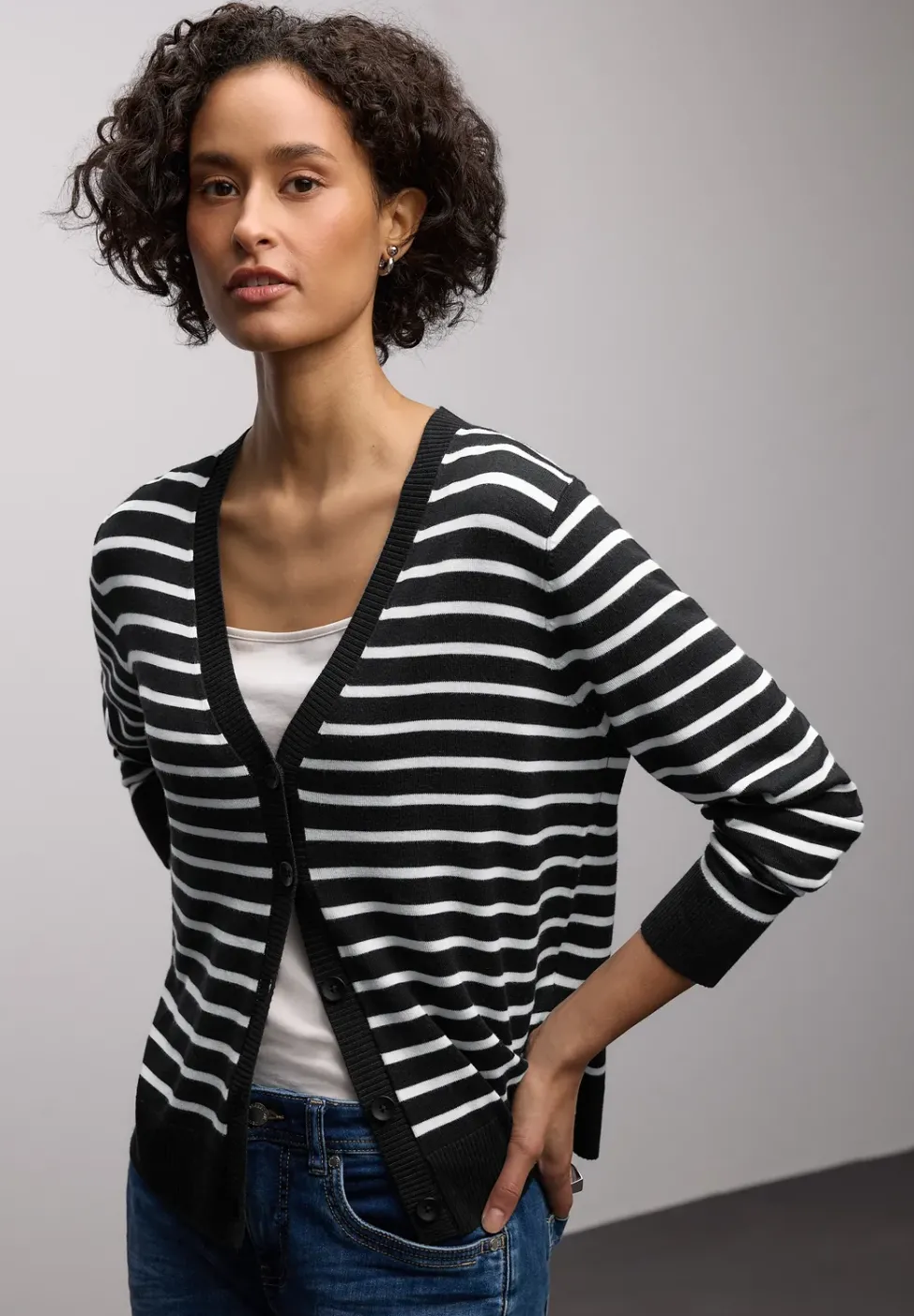 Cardigan rayé