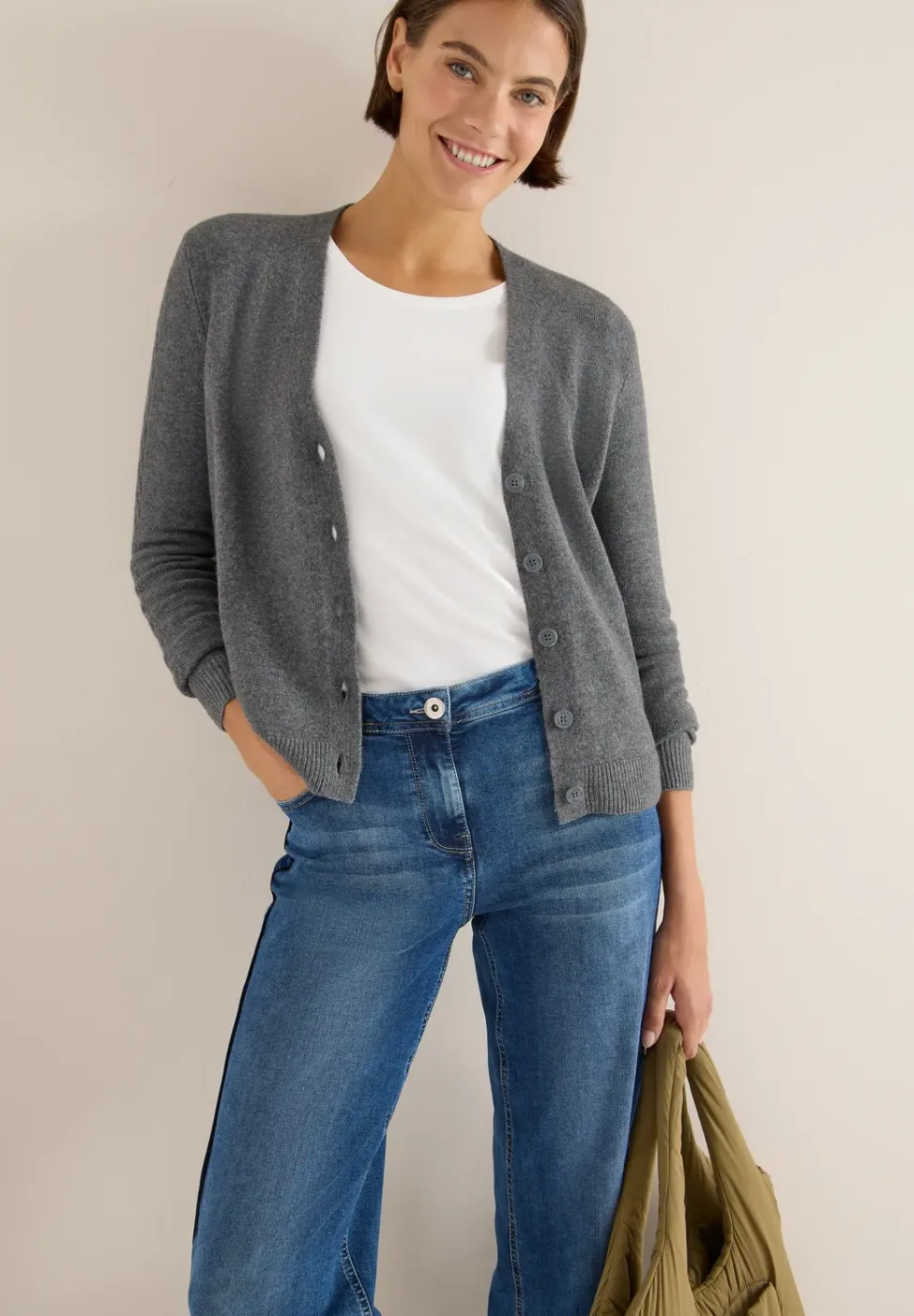 Cardingan avec détails en tricot