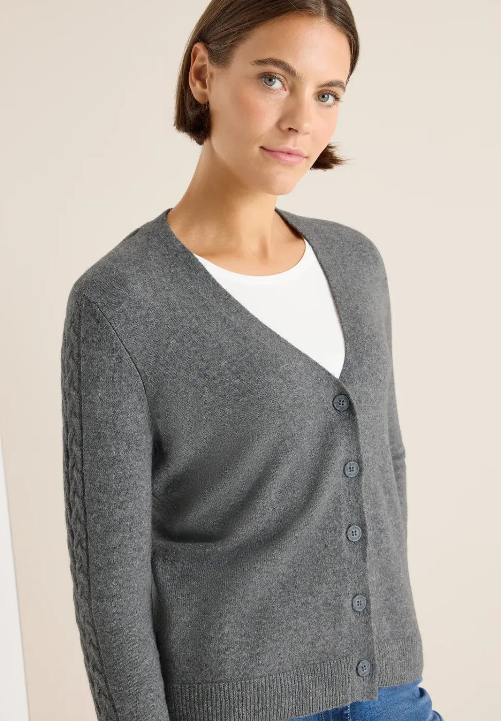 Cardingan avec détails en tricot