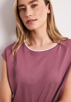 Chemise à épaules tombantes avec ruban décoratif