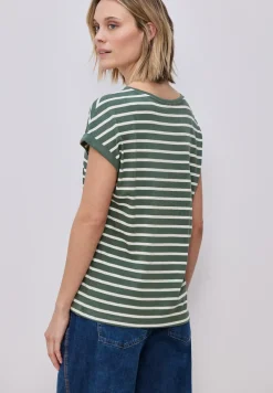 Chemise à rayures dropped shoulder