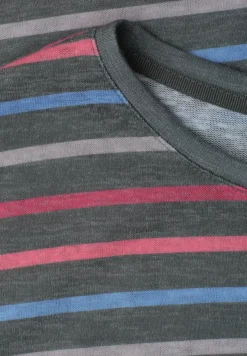 Chemise à rayures épaules Tombantes