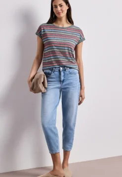 Chemise à rayures épaules Tombantes