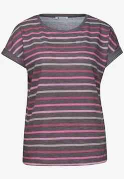 Chemise à rayures épaules Tombantes