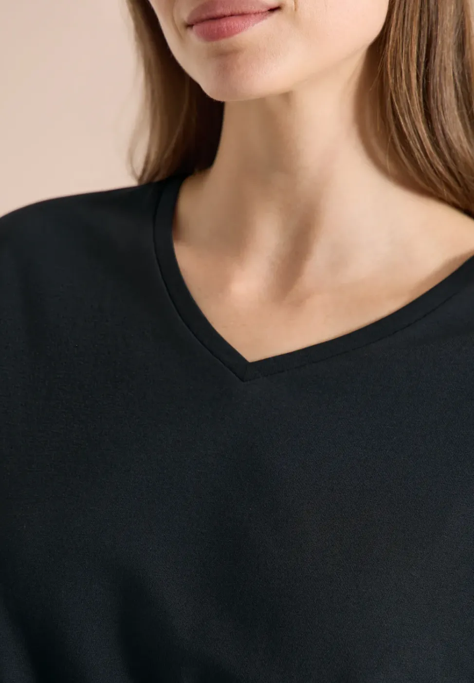 Chemise dropped shoulder avec col en V