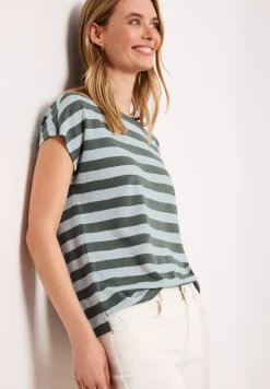 Chemise dropped shoulder à rayures et paillettes