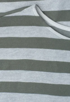Chemise dropped shoulder à rayures et paillettes