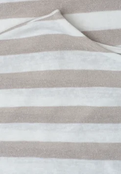 Chemise dropped shoulder à rayures et paillettes