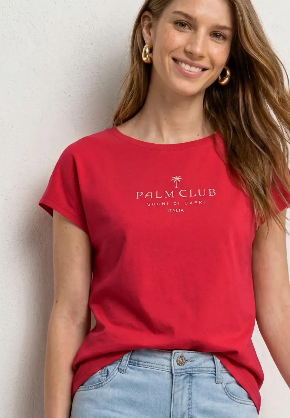 Chemise dropped shoulder avec wording