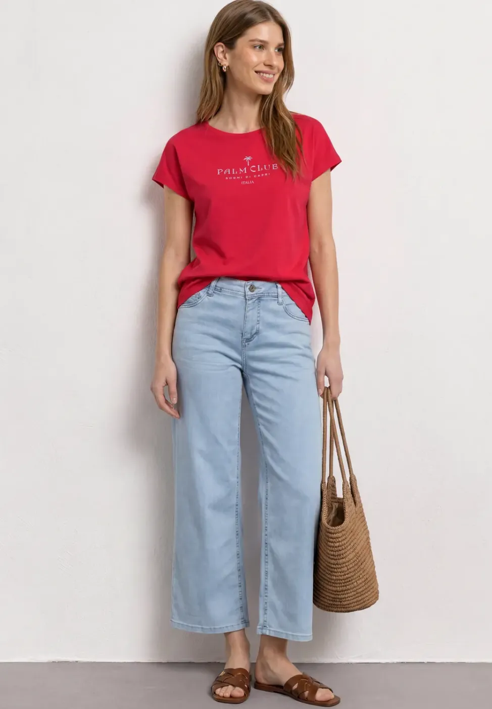 Chemise dropped shoulder avec wording