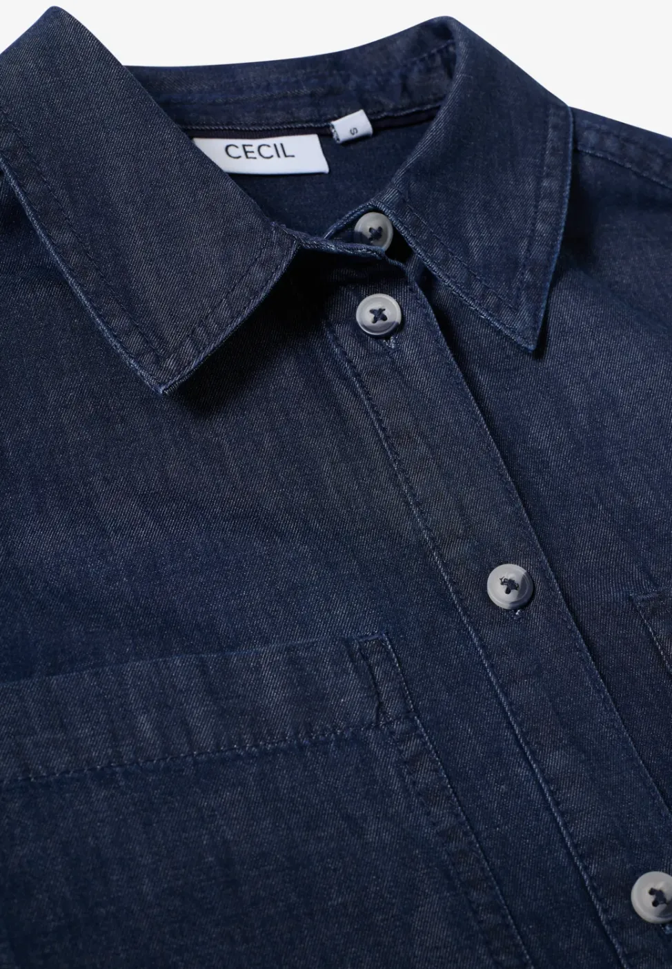 Chemise en coton Denim Look