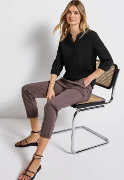 Chemise en jersey à col fendu