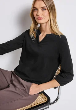 Chemise en jersey à col fendu