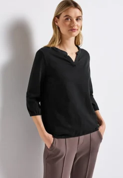 Chemise en jersey à col fendu