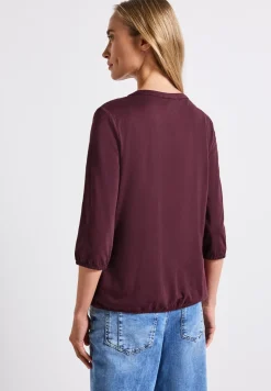 Chemise en jersey à col fendu