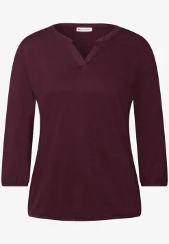 Chemise en jersey à col fendu