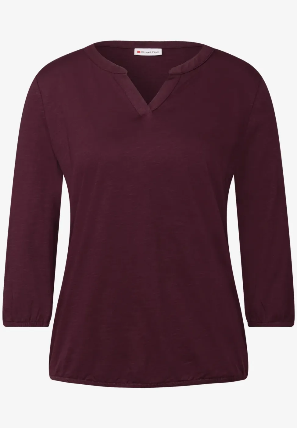 Chemise en jersey à col fendu