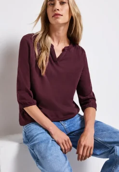 Chemise en jersey à col fendu
