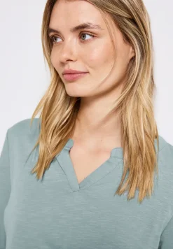 Chemise en jersey à col fendu