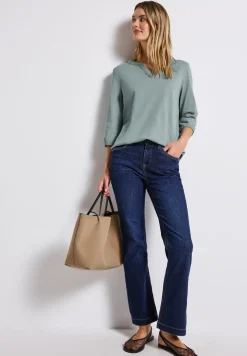 Chemise en jersey à col fendu