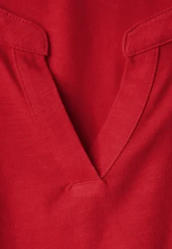 Chemise en jersey à col fendu