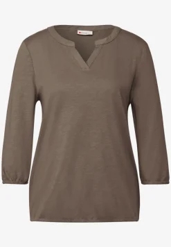 Chemise en jersey à col fendu