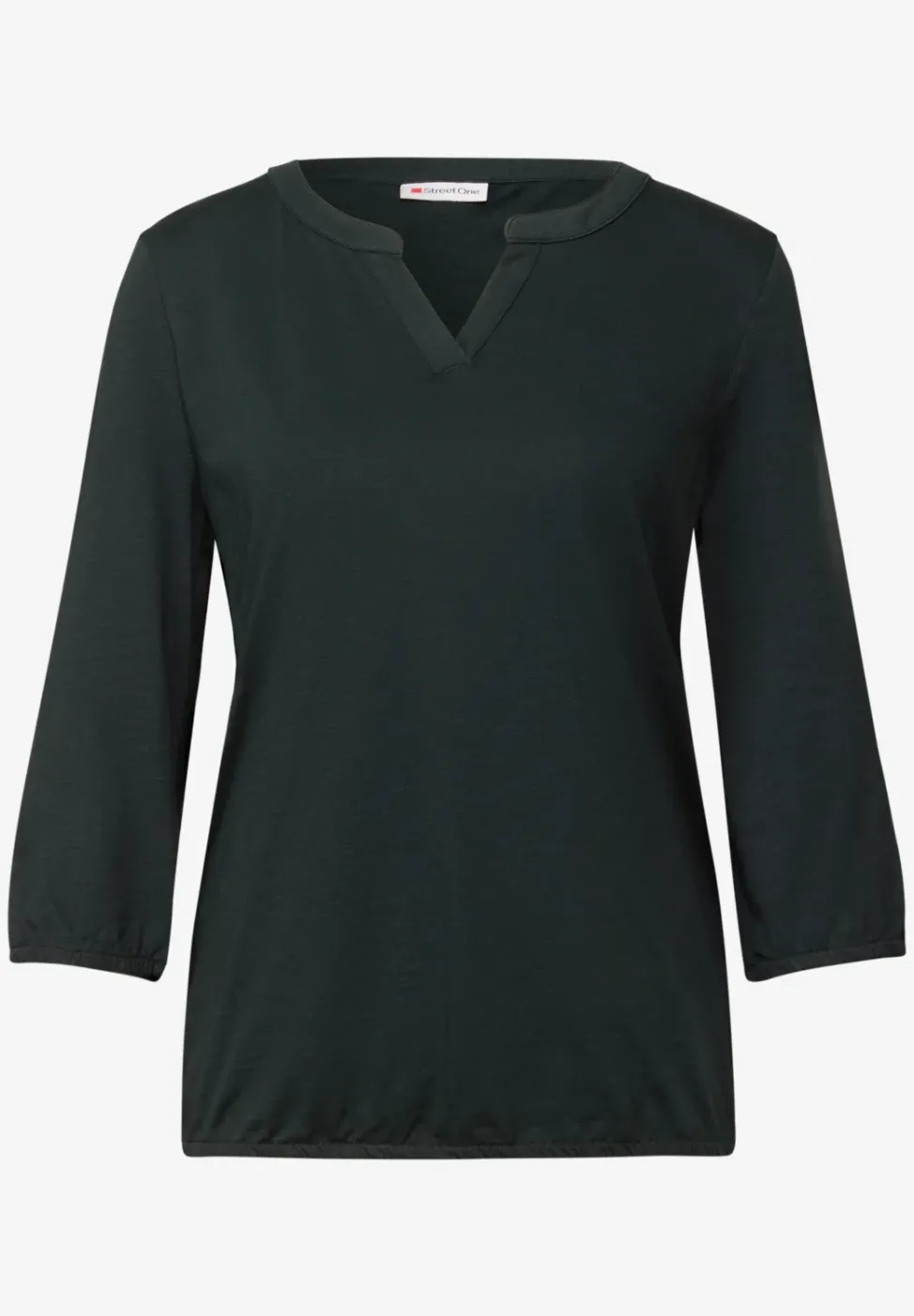 Chemise en jersey à col fendu