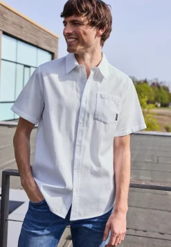 Chemise Bedford à manches courtes avec poche